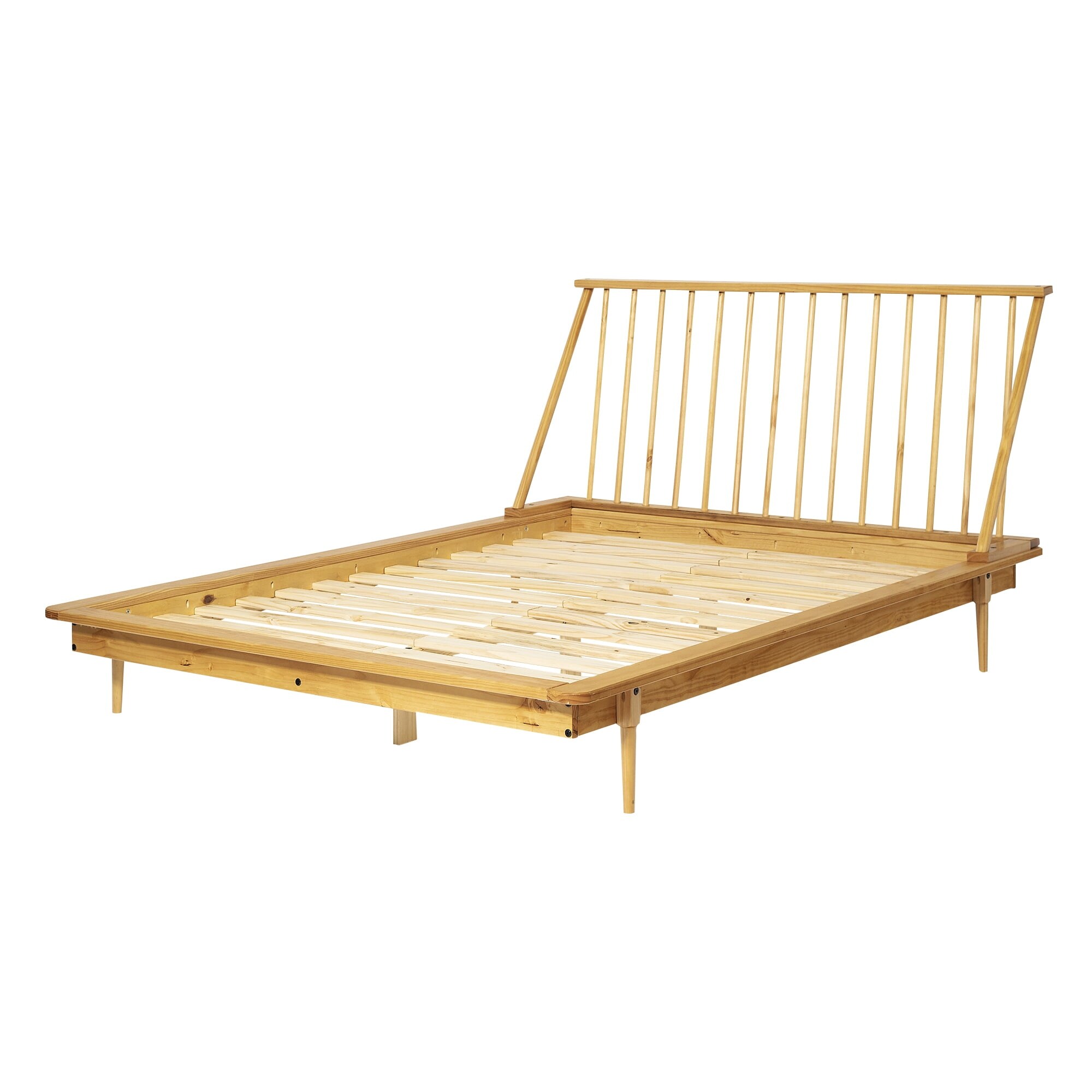 Boho wood platform bed deals