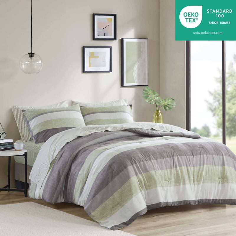 Madison Park Essentials Deacon Comforter Set with Bed Sheets