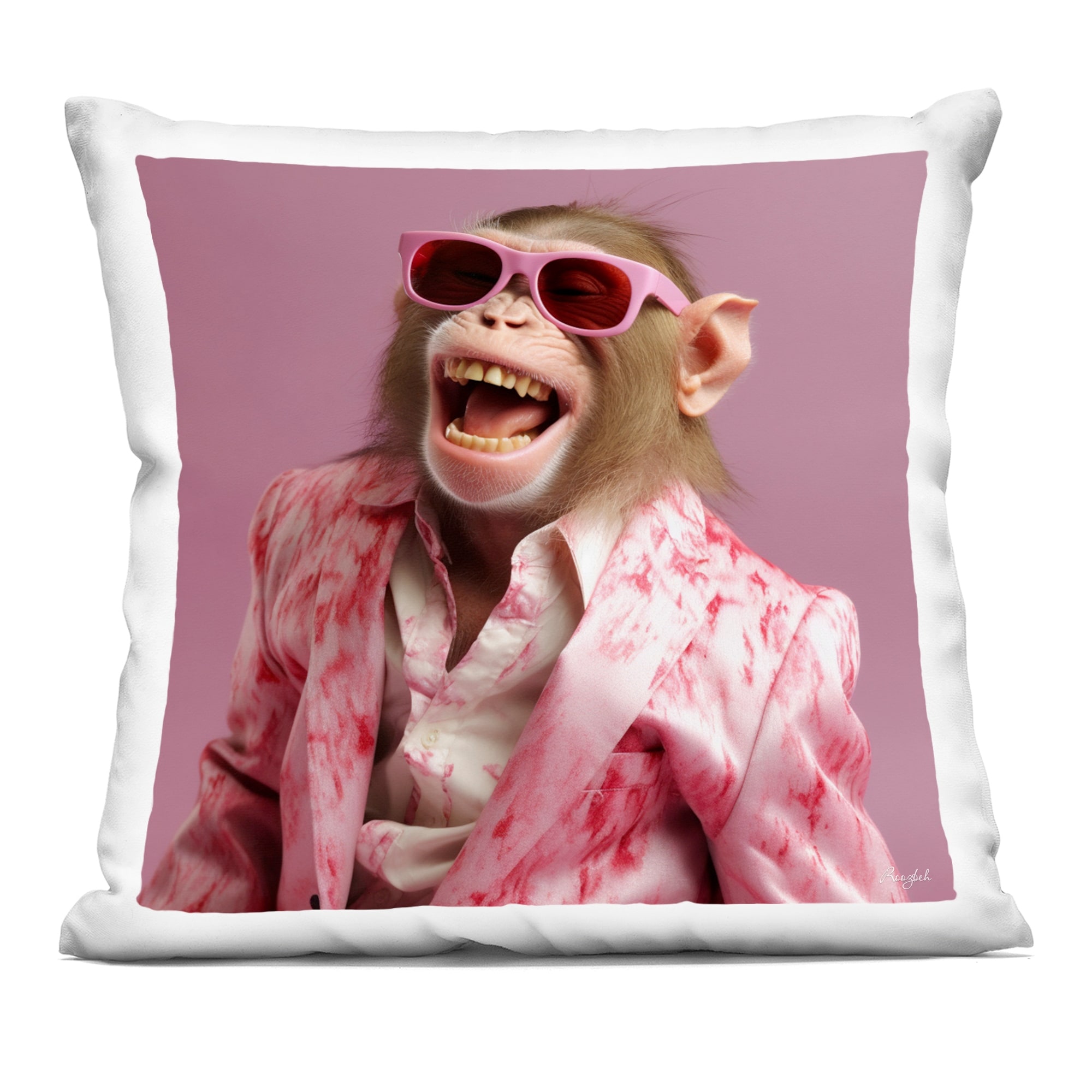 Stupell Hipster Monkey in Suit Decorative Printed Throw Pillow Design by Roozbeh
