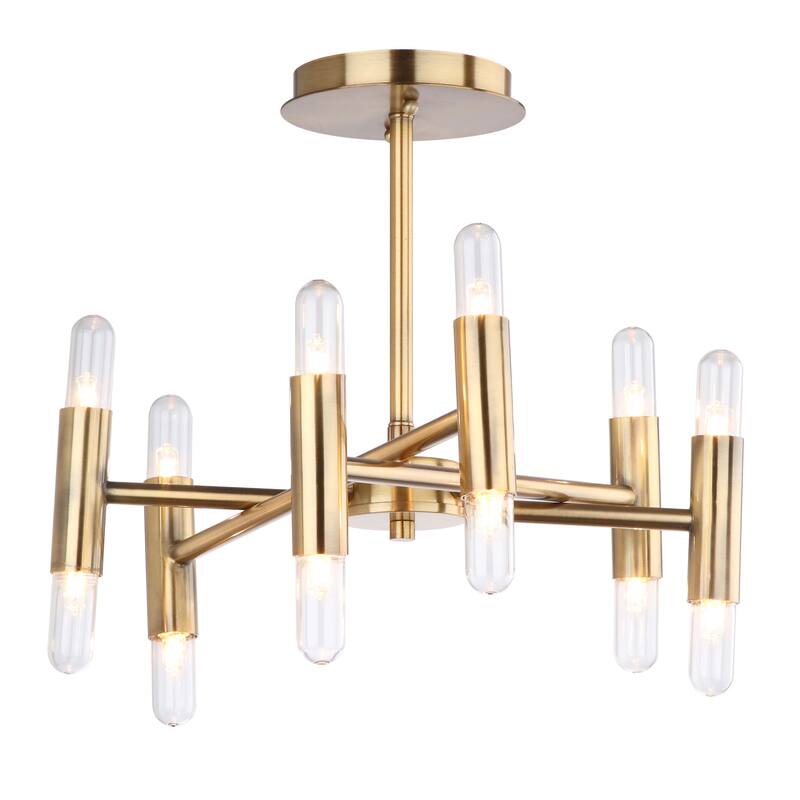 SAFAVIEH Lighting Fidelma 12-light Gold Flush Mount - 16"W x 16"D x 13"H