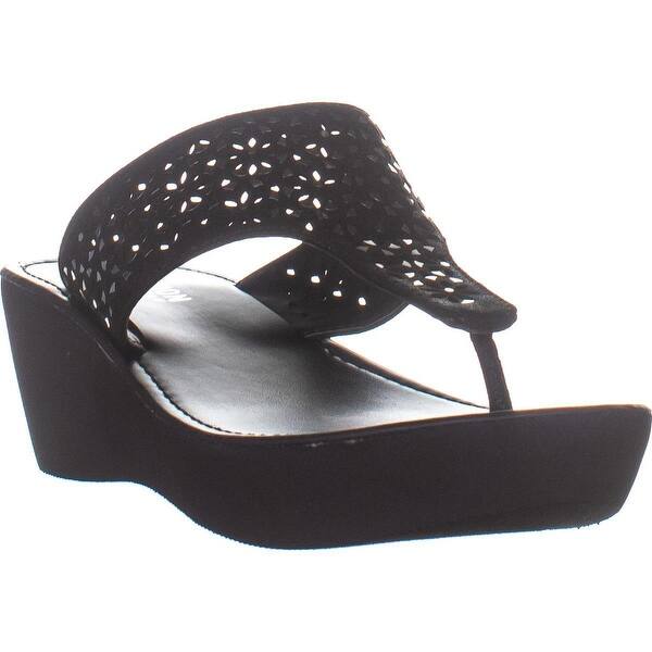 Shop Kenneth Cole Reaction Fine Glitz Thong Sandals Black 8 Us