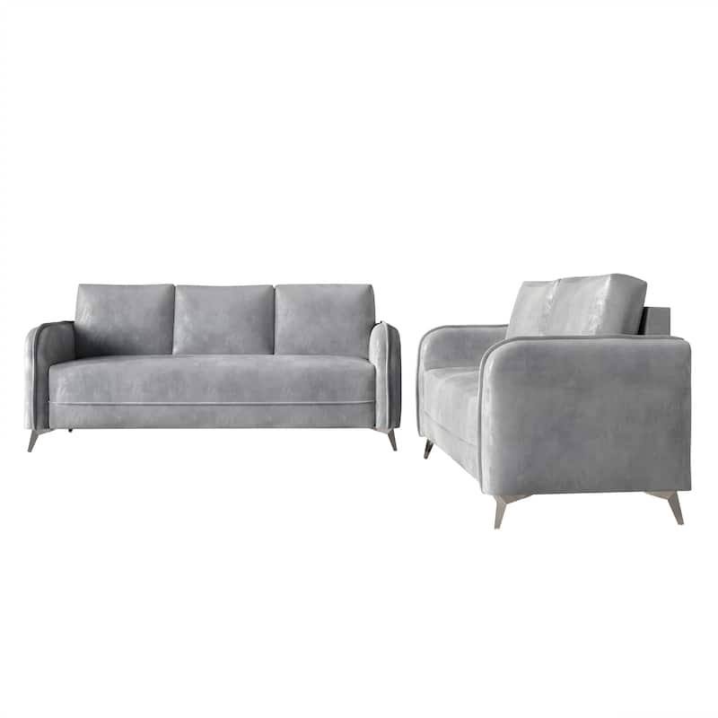 CraftPorch 2 Pieces Elegance Dining Set - Silver Grey - 2 Piece