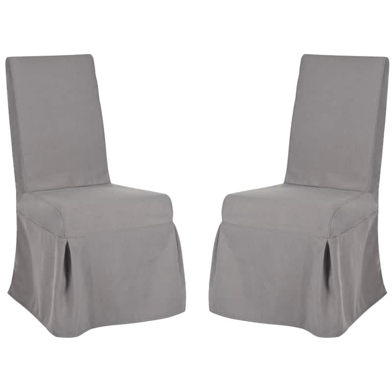 SAFAVIEH Tarah Parsons Taupe Slipcover Dining Chair (Set of 2) - 18.7" x 23.2" x 39.5" - 19Wx23Dx40H