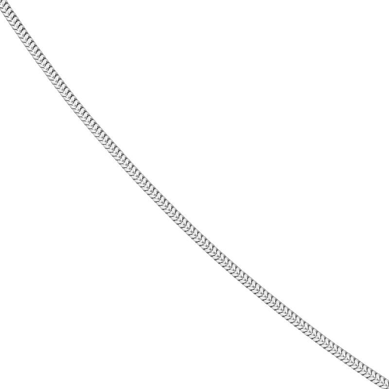 Curata 925 Sterling Silver Rhodium Plated 1.2mm Snake Chain Necklace