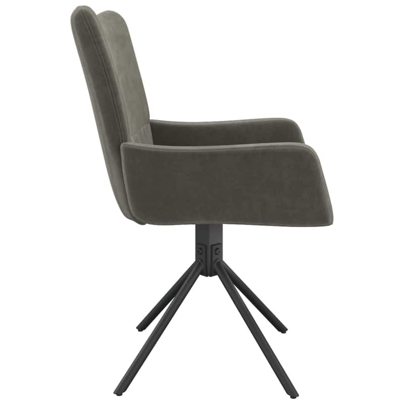 vidaXL Swivel Dining Chairs 2 Pcs Upholstered Accent Leisure Side Chair Velvet - 21.7" x 22" x 33.7"