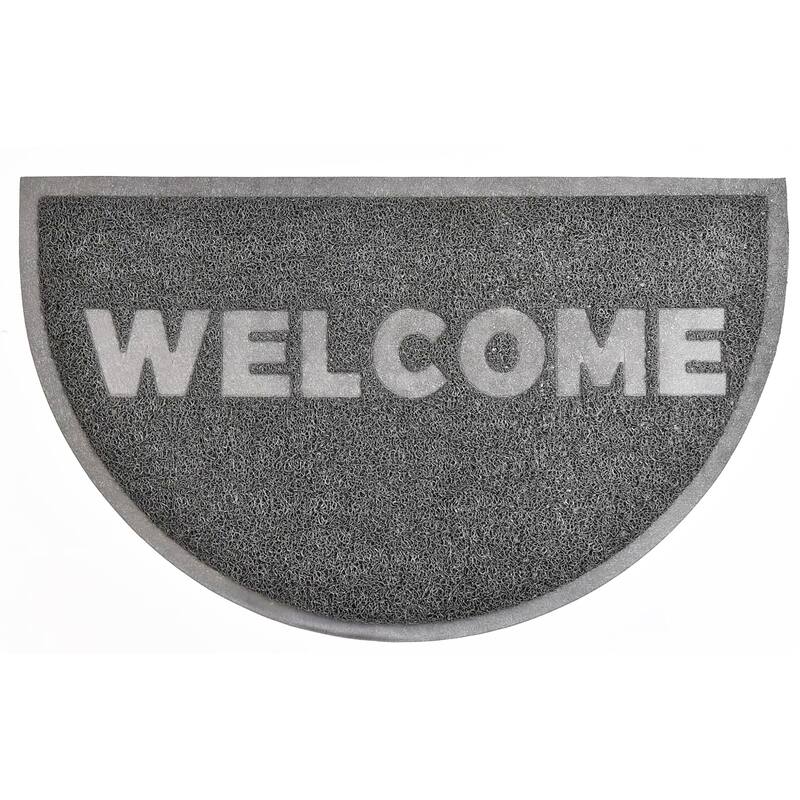 Outdoor Door Mat Semi Circle Scraper Recycled PVC Non-Slip Backing