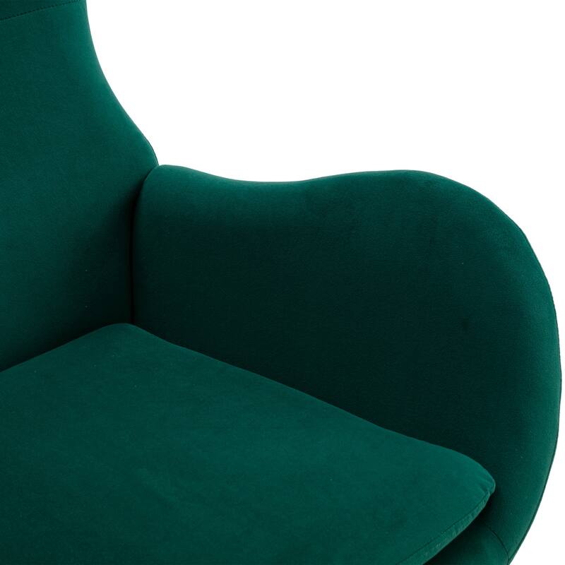 Rocking Chair With High Backrest And Armrests