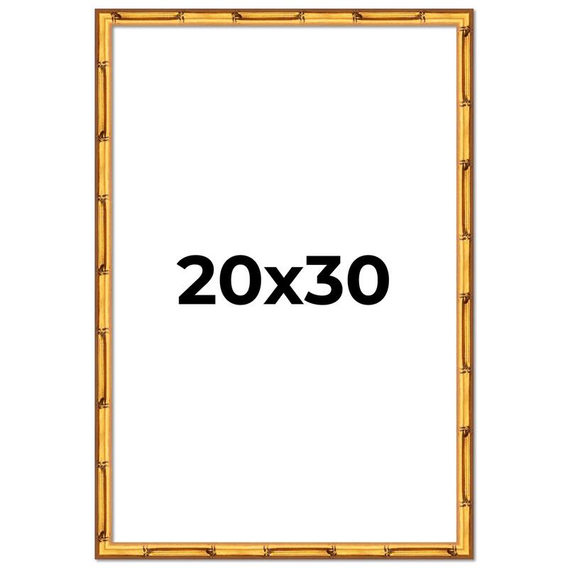 20x30 Frame Gold Bamboo Picture Frame - Complete Modern 20x30 Poster