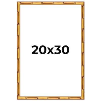 20x30 Frame Gold Bamboo Picture Frame - Complete Modern 20x30 Poster