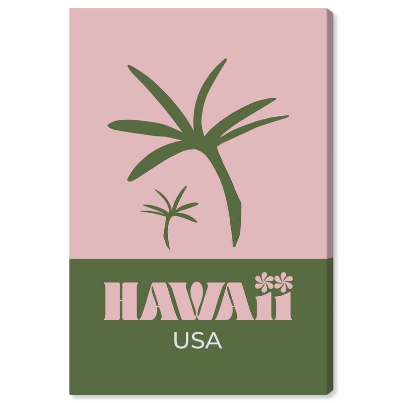 Wynwood Studio Canvas Nature and Landscape Travel to Hawaii Pink and Light Pink Modern & Contemporary Wall Art Canvas Print - 30 x 20