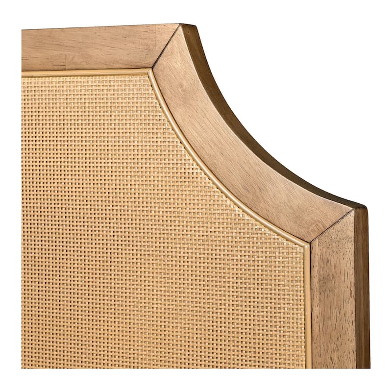 Martha Stewart Lily Pond Salina Woven Cane Queen Platform Bed