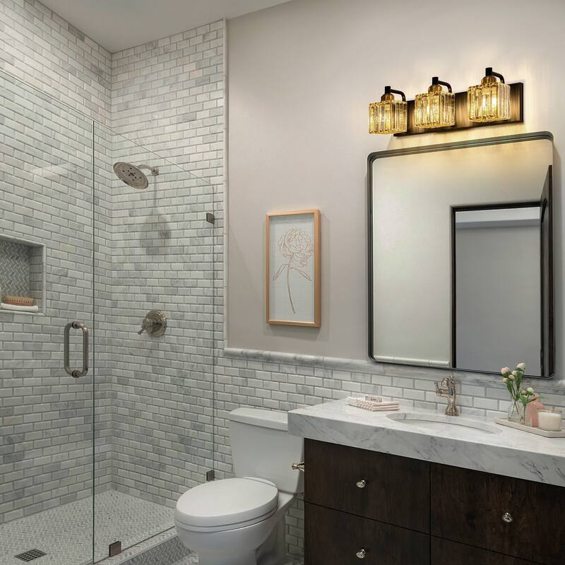 Modern 3/4/5-lights Crystal Bathroom Light Fixtures