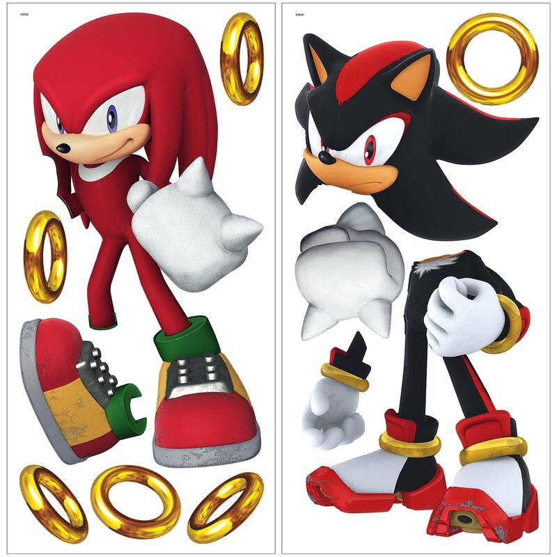 WallPops Sonic The Hedgehog Knuckles and Shadow Wall Decals