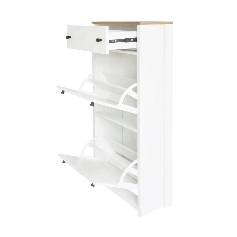 23.6'' Functional Entryway Organizer with 2 Flip Drawers