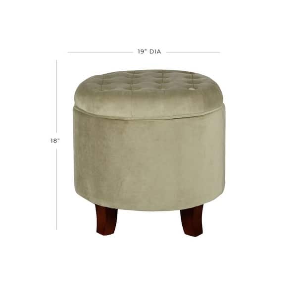 dimension image slide 0 of 2, Carson Carrington Hare Large Round Button-tufted Storage Ottoman