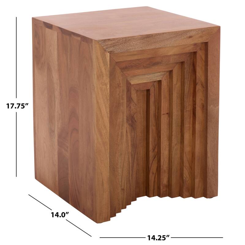 SAFAVIEH Home Amabu Accent Table - 14"W x 14"D x 18"H