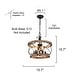 preview thumbnail 10 of 15, Bella Depot 5-Light Rustic Cage Wood Chandelier Dimmable Lighting, Adjustable Farmhouse Pendant Light - 15.7inch