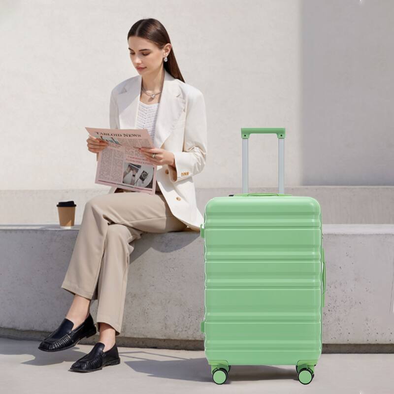 3-Piece, 20, 24, 28-Inch Modern Luggage with Side Handle, Swivel Wheels and TSA Combination Lock, for Boarding Travel