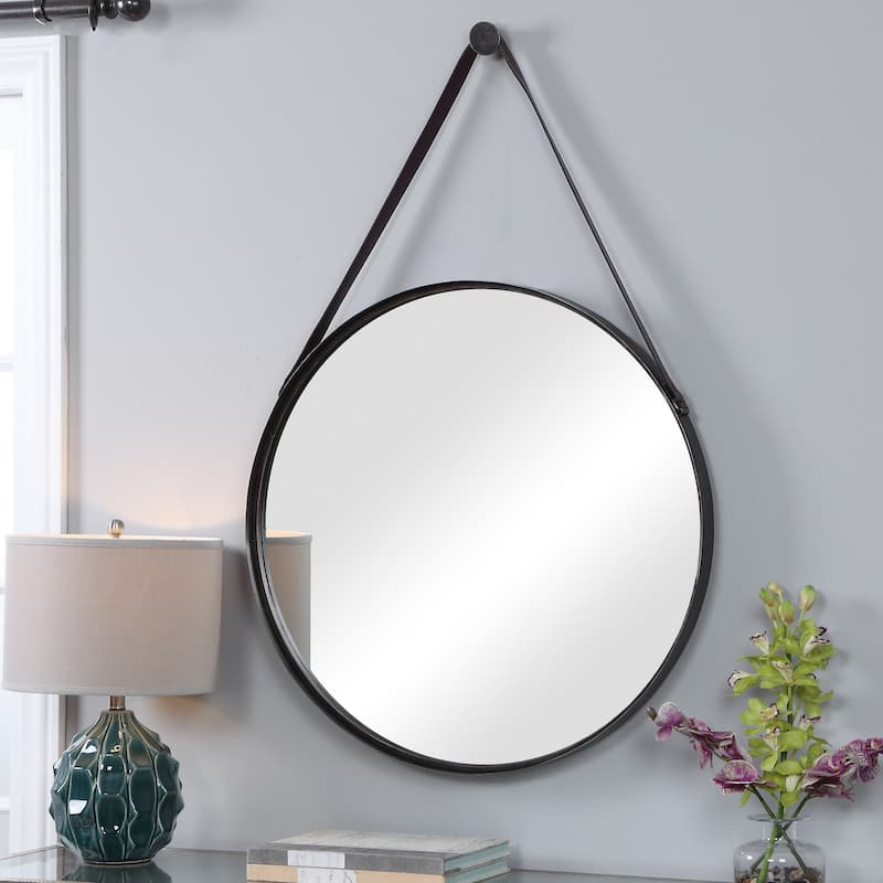 Antique Bronze Round Mirror