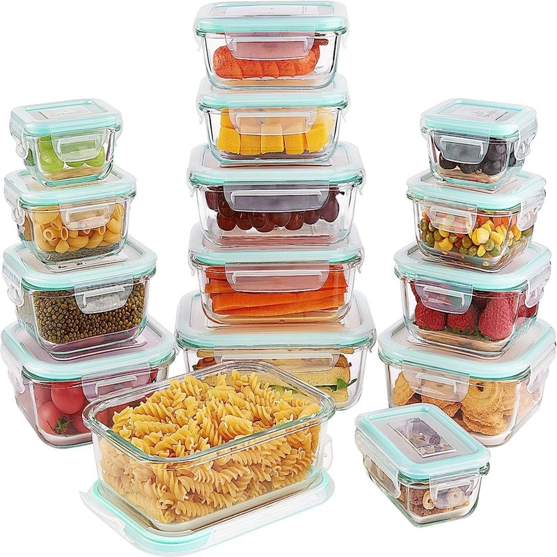 15 Pack Glass Food Storage Containers - Bed Bath & Beyond - 39080025