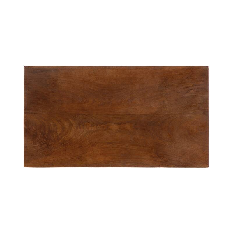 Kate and Laurel Reid Floating Wood Side Table with Open Storage