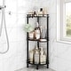 preview thumbnail 1 of 14, Corner Shower Caddy - 9.6"D x 9.6"W x 30.9"H Black-3 Tier