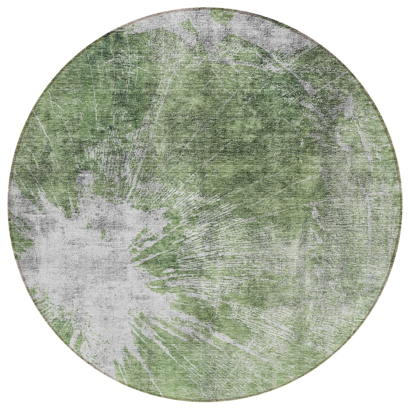 Machine Washable Indoor/ Outdoor Chantille Modern Tree Grain Rug