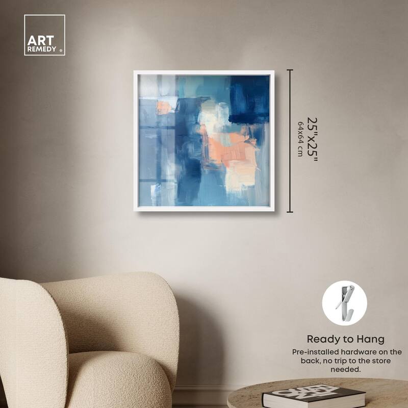 Whispering Blue II Shadowbox by Art Remedy