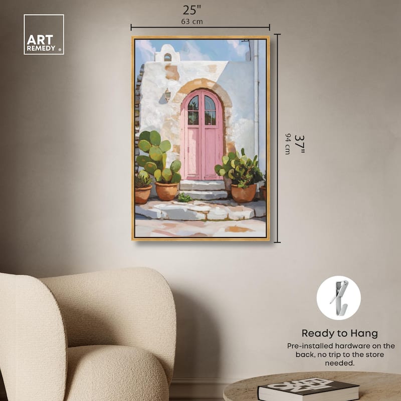 Pink Door I Canvas by Art Remedy