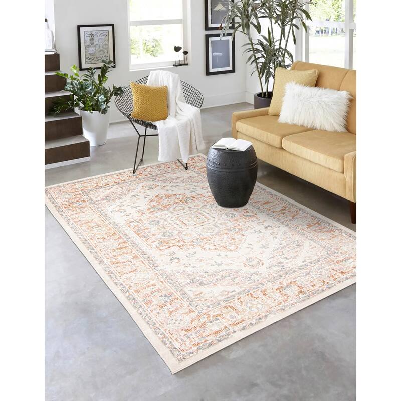 ECARPETGALLERY Machine Woven Bijara Traditional Area Rug