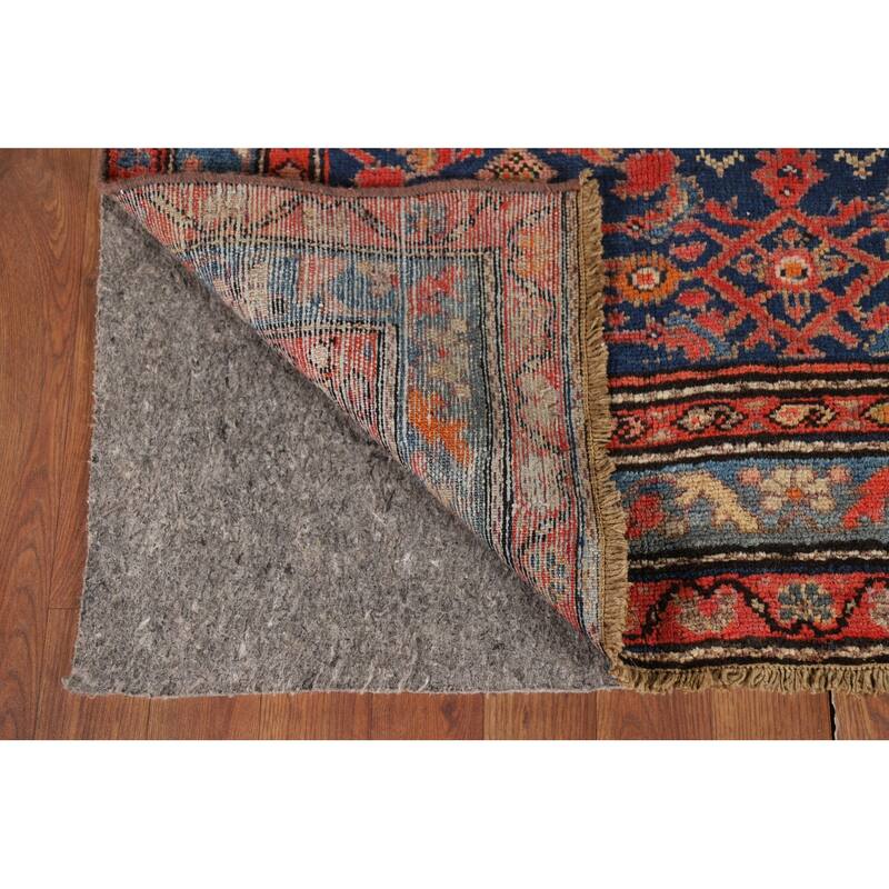 Malayer Antique Persian Runner Rug Hand-Knotted Wool Carpet - 3'7" x 12'11"