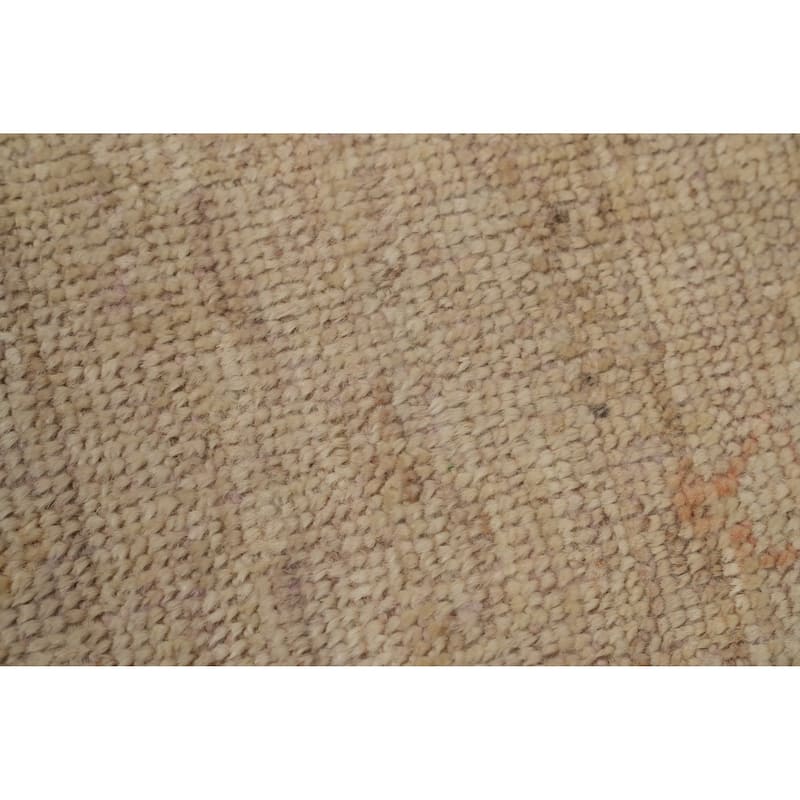 Hand Knotted Oriental 100% Wool Carpet Traditional Floral Beige & Ivories Ziegler Runner Rug - 10' 3'' X 3' 0''