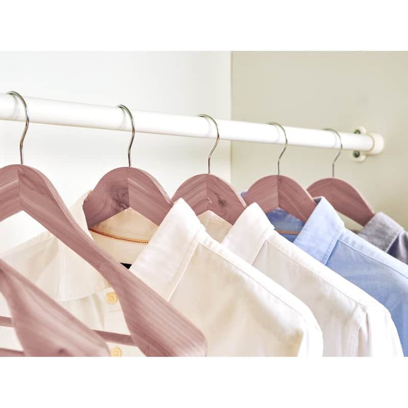 Heavy-Duty Wooden Hangers, Extra Wide Shoulder Wood Coat Hanger