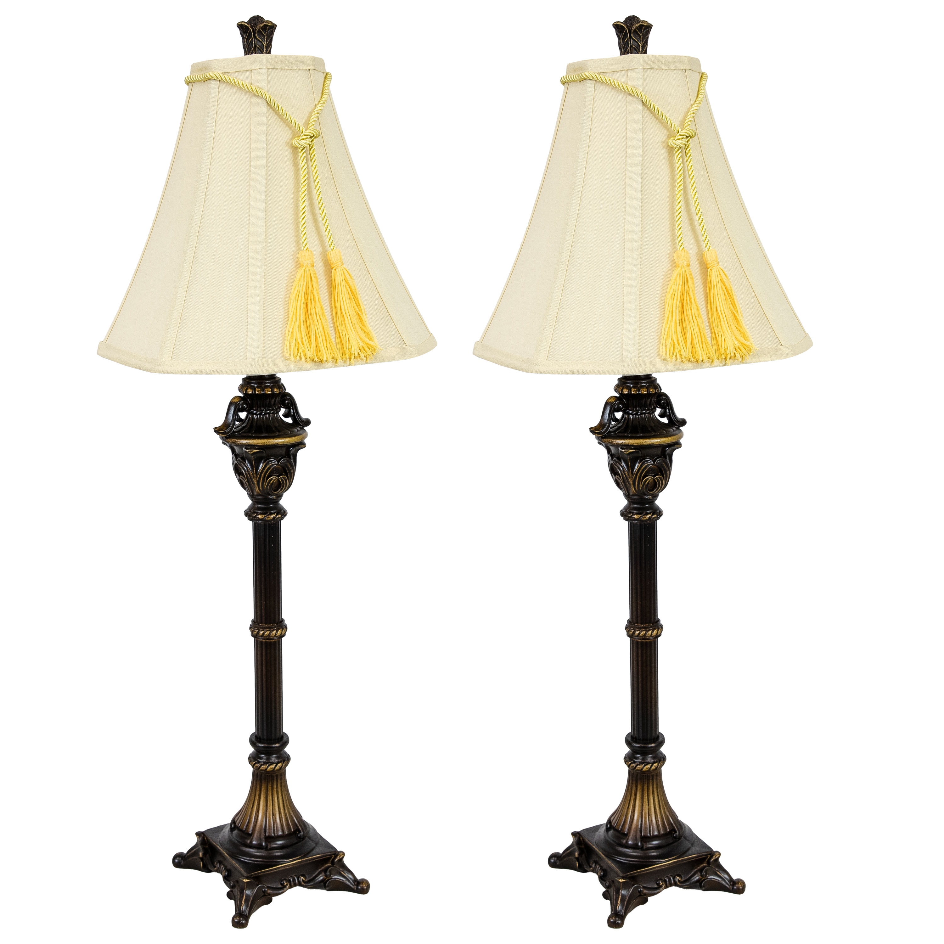 Sunnydaze Home Grandeur Resin Table Lamp Set of 2 28.75 H