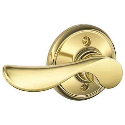 Schlage Champagne Left Handed Non-Turning One-Sided Dummy Door Lever