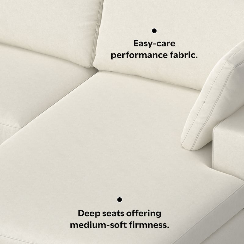 WYNDENHALL Roscoe Right-Facing Sectional in Tightly Woven Performance Fabric