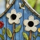 preview thumbnail 28 of 37, Glitzhome 10.5"H Distressed Solid Wood Birdhouse with 3D Flowers - 10.5"