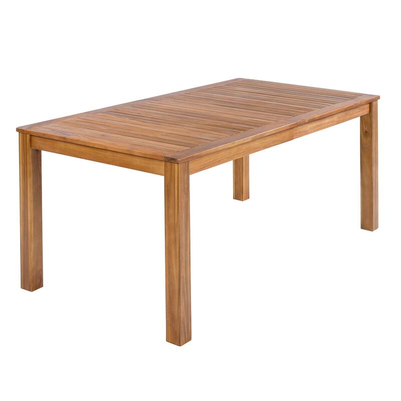 5-Piece Patio Dining Set, 67" Rectangular Table & 4 Rattan Arm Chairs