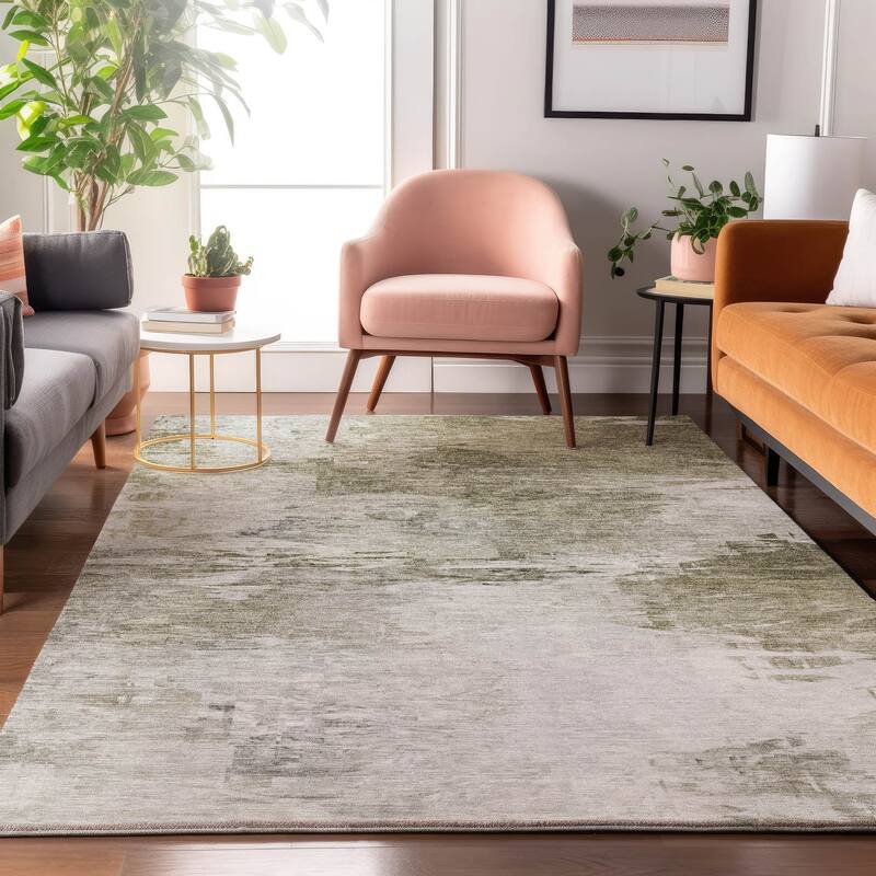 Premium Washable Super Soft Watercolor Mayfield Rug - Taupe - 5' x 7' 6"