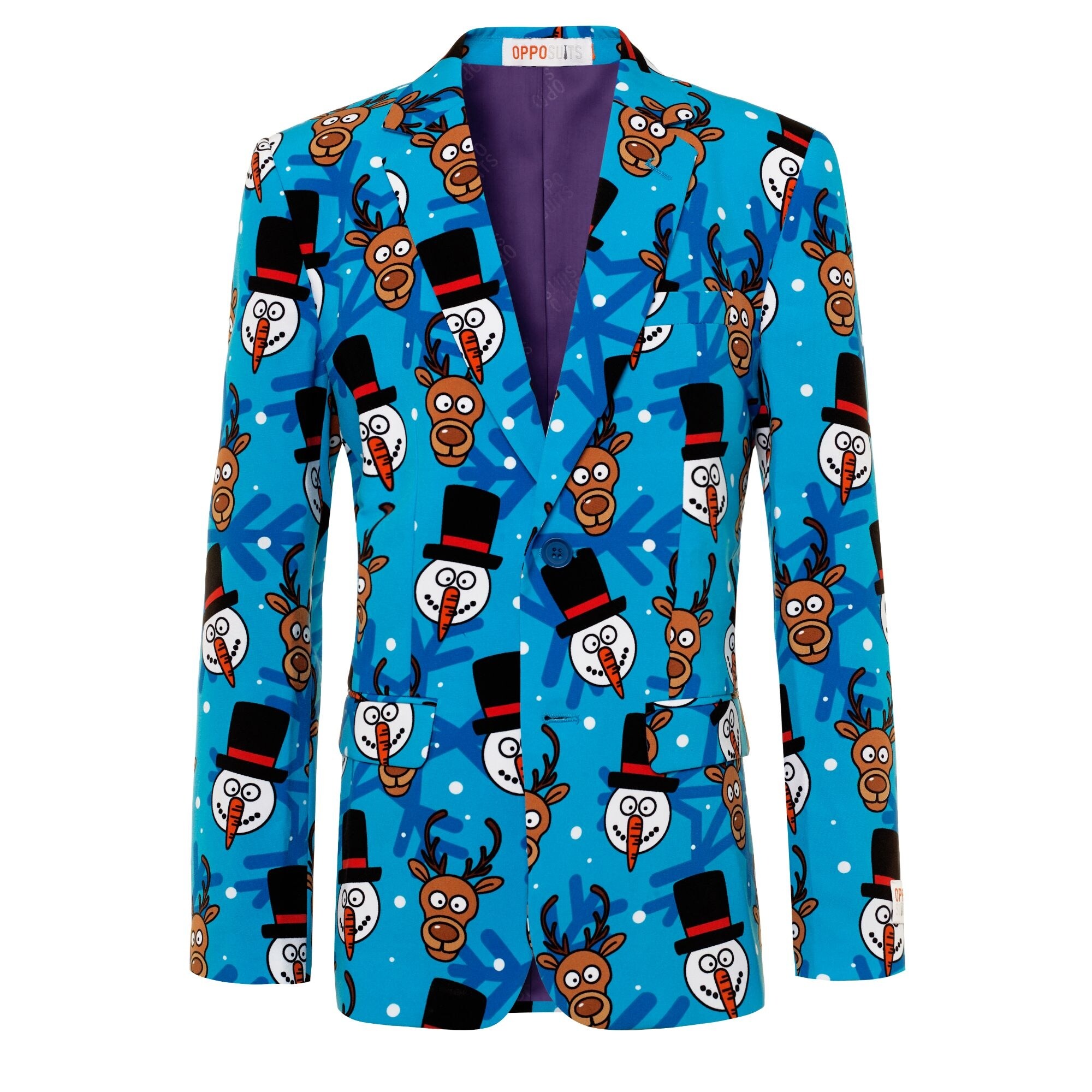 Shop Blue And Brown Winter Winner Boys Teen Christmas Suit Extra