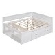 preview thumbnail 3 of 9, White Full Size Daybed with Drawers and Shelves Storage Bed Frame