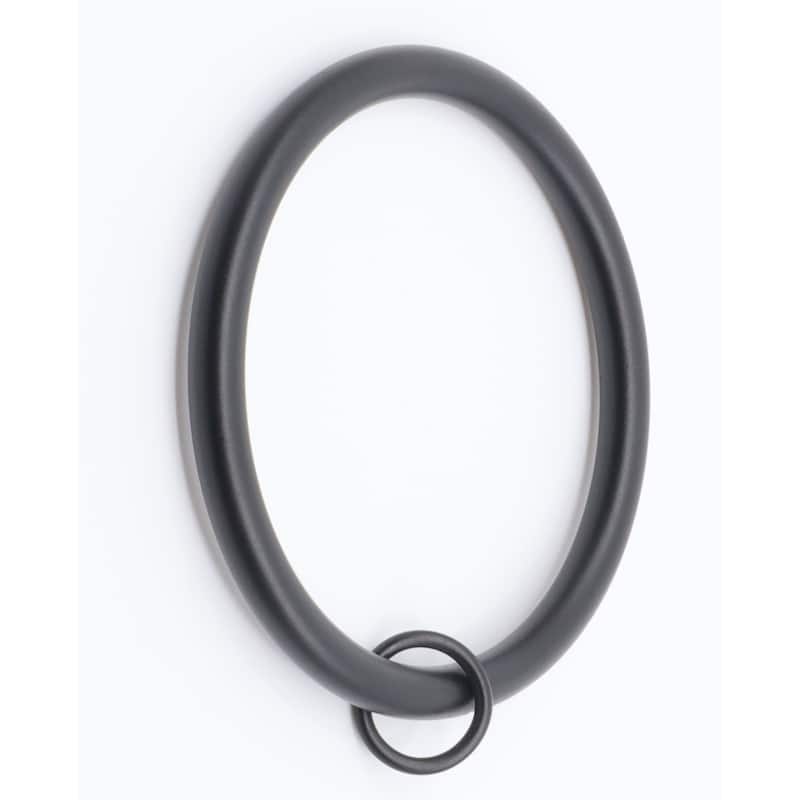 Meriville 2.5" Inner Diameter Metal Curtain Rings with Eyelets