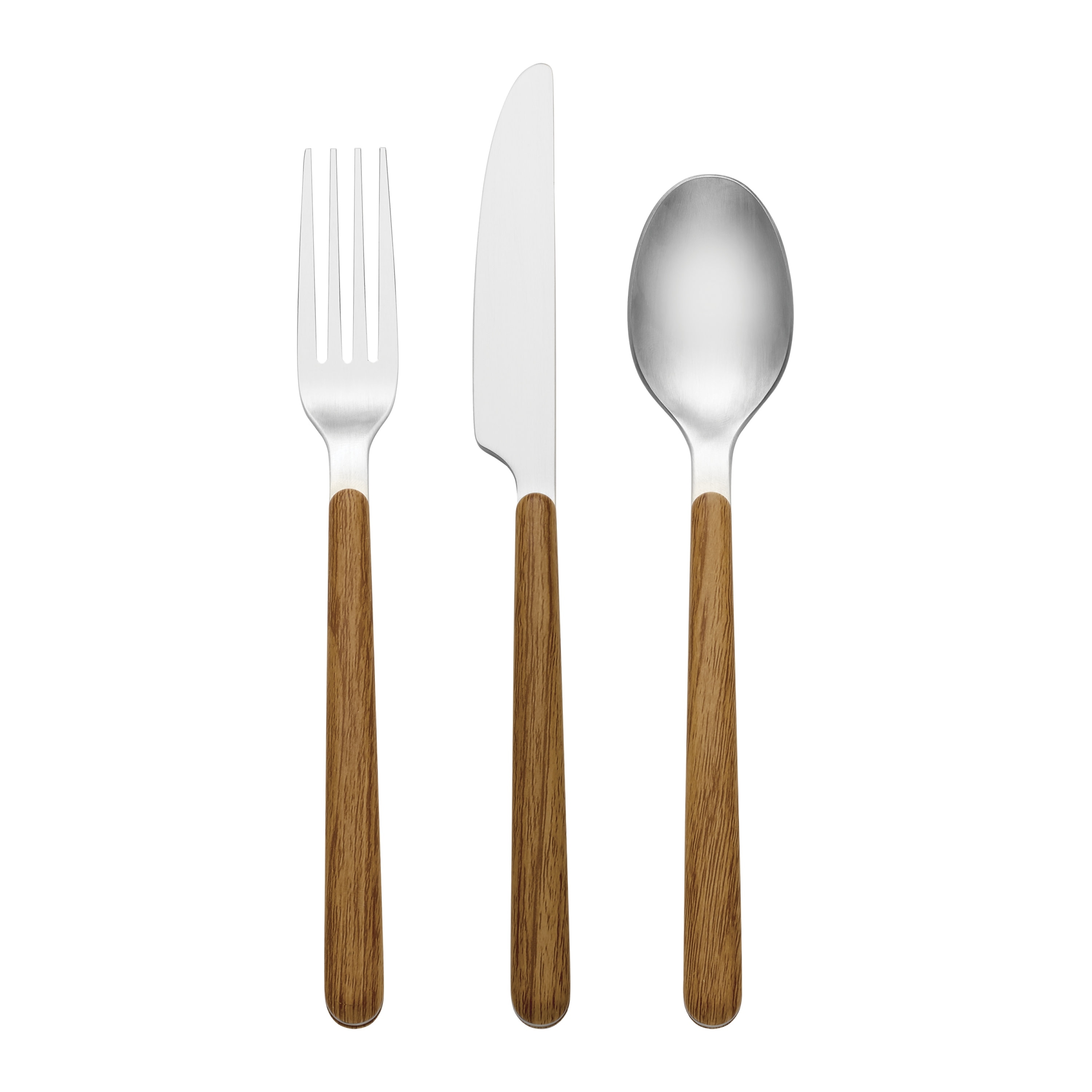 Oneida 24/7 Outdoor Living 12-Piece Flatware Set, Mirror/Faux Wood