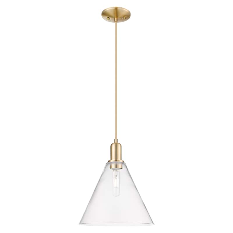 Innovations Lighting Endless Possibilities Arcadia - Berkshire Glass - 1 Light 12" Cord Hung Mini Pendant - Clear/Champagne Bronze