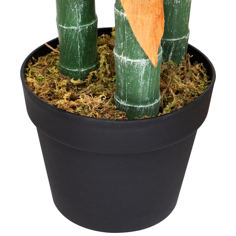 Wide Leaf Artificial Dieffenbachia Potted Plant - 51"