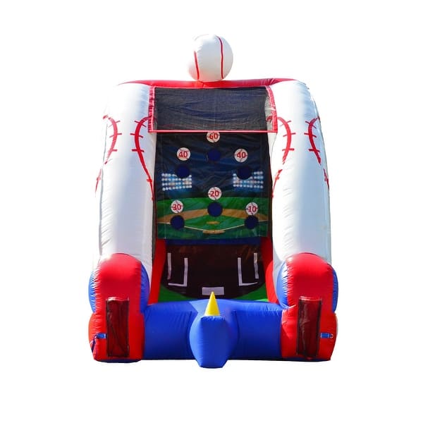 slide 2 of 3, JumpOrange Baseball Target Game Inflatable for Kids and Adults (with Blower and Foam Bat)