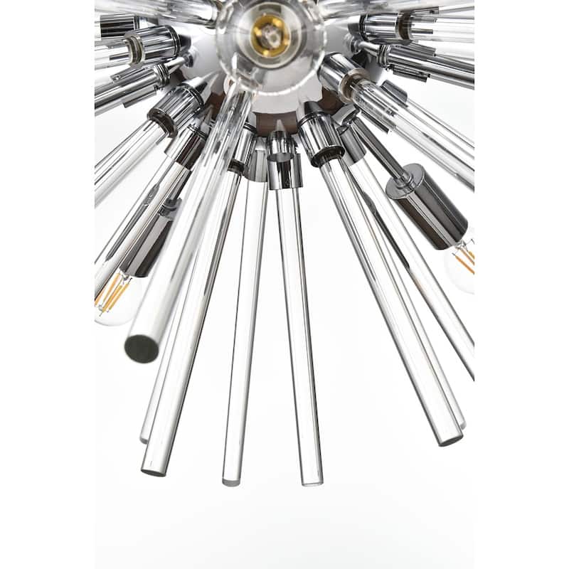 Indigo Home 46 inch three tiers crystal starburst chandelier
