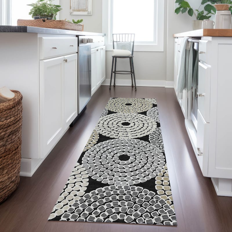 Machine Washable Indoor/ Outdoor Chantille Contemporary Rug
