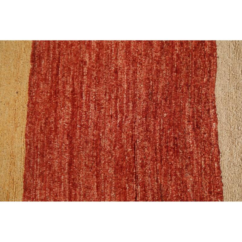 Modern Gabbeh Kashkoli Oriental Long Wool Runner Rug Hand-knotted - 2'7" x 16'2"