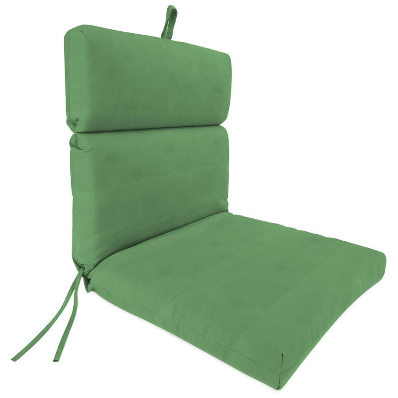 22" x 44" Outdoor Chair Cushion with Ties and Loop - 44'' L x 22'' W x 4'' H - Canvas Cucumber